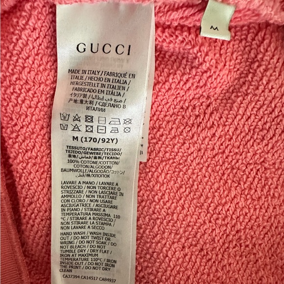 Gucci Sexiness Logo Print Sweatshirt in Pink - Picture 2 of 5